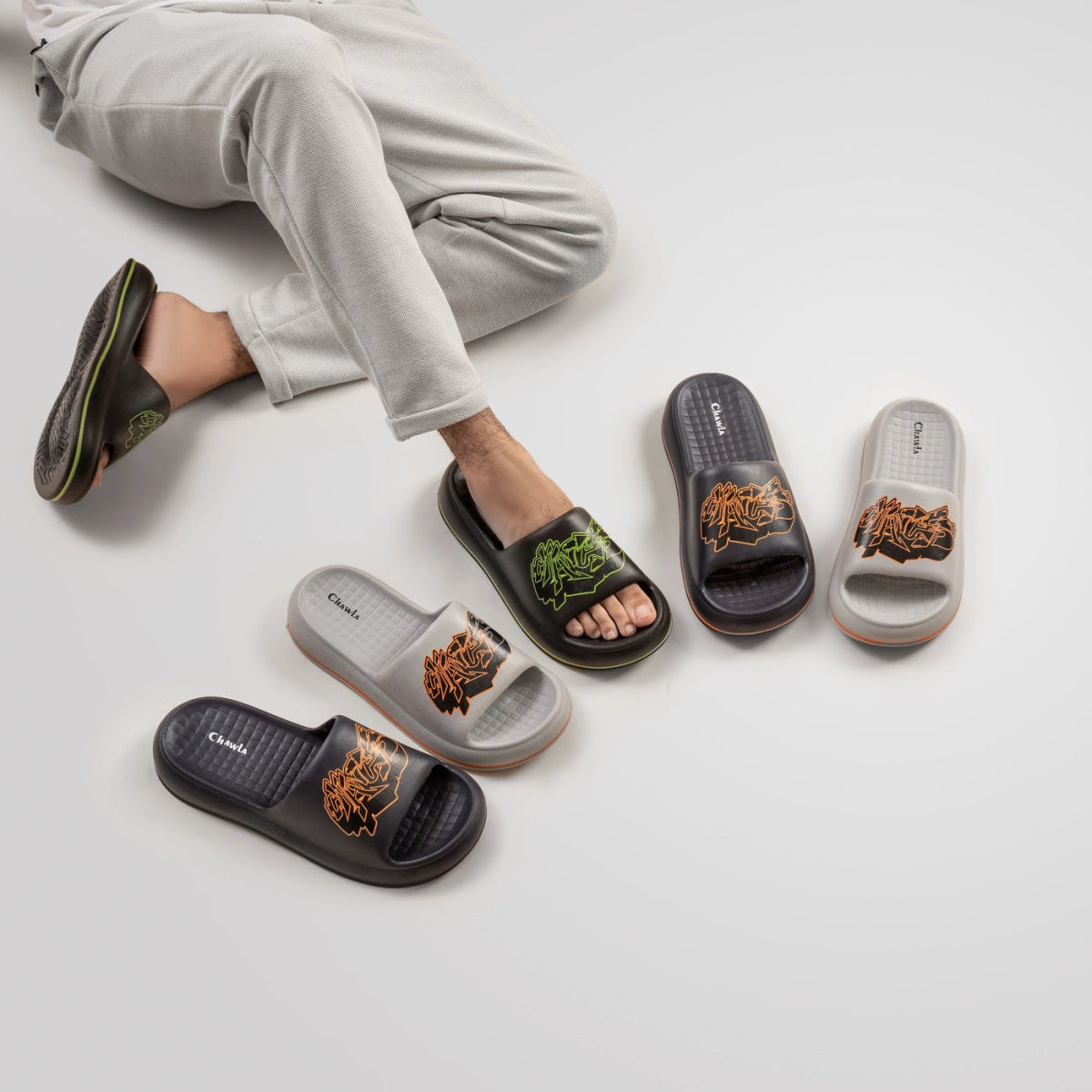 Men's Comfort Slippers | Funky High Platform Slides - ezzewak