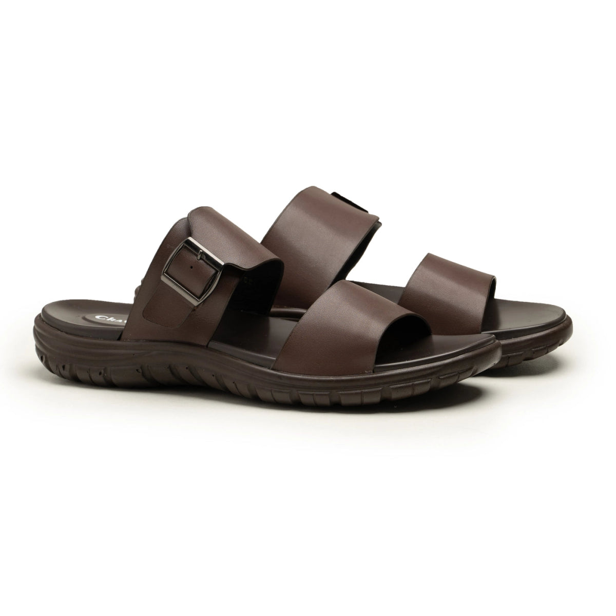 Buckle Strap Leather Chappal | Men's Leather Shoes - ezzewak